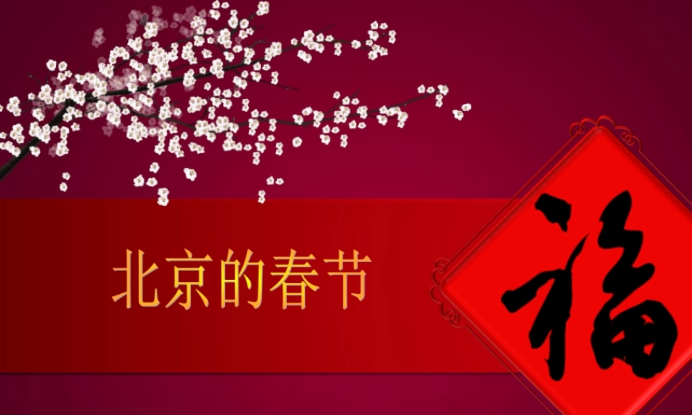 李秀芹六年级上册《北京的春节》课件