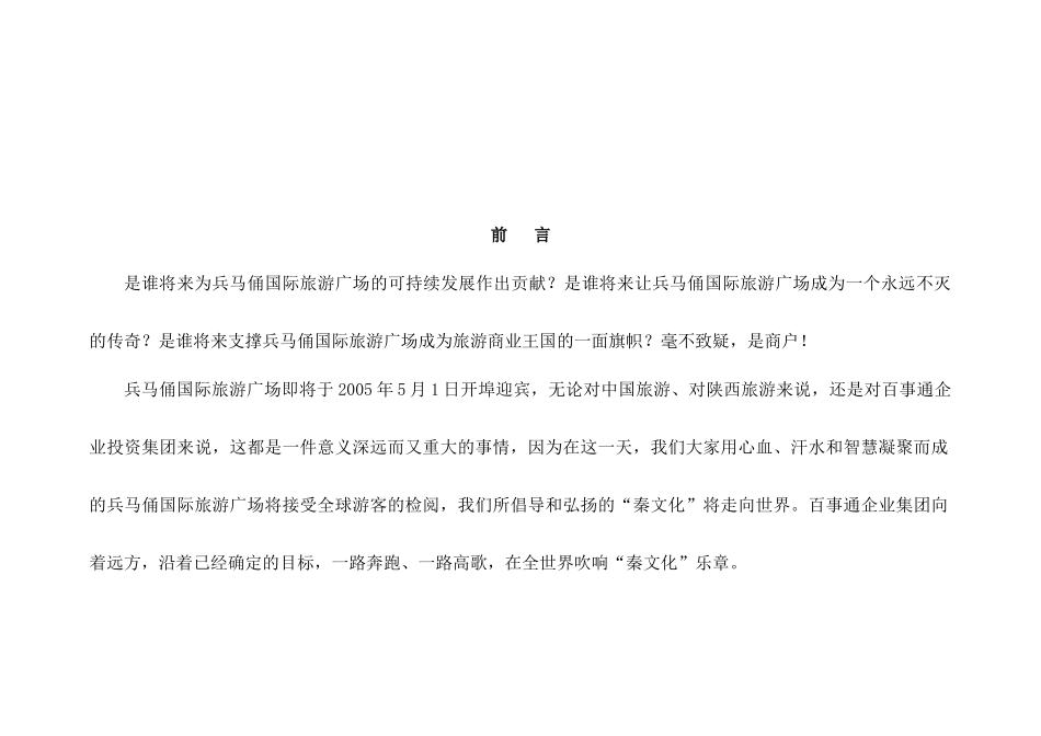 兵马俑国际旅游广场招商执行策略文本_第2页