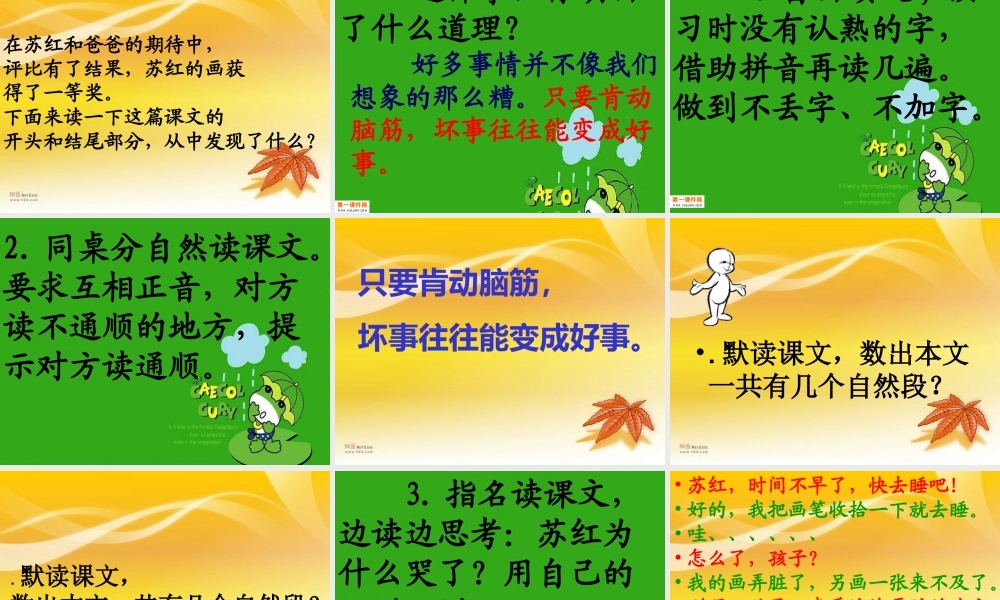 (教科版)二年级语文下册课件《苏红的画》