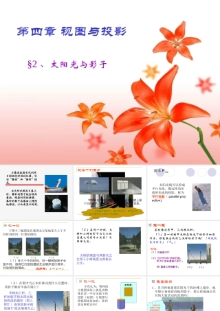 九上42太阳光与影子