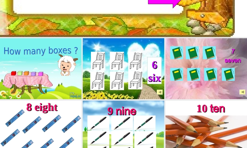 冀教版三年级英语上册Lesson_6_Numbers_6-10课件