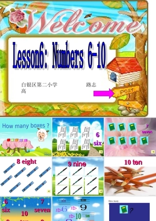 冀教版三年级英语上册Lesson_6_Numbers_6-10课件