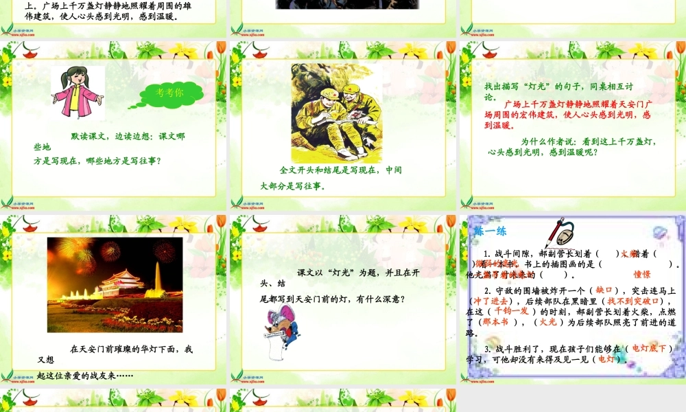 北师大版五年级语文下册《灯光_2》PPT课件 (2)