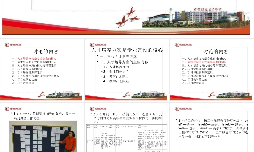 集群式项目课程的设计与实施