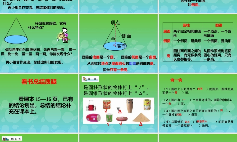 圆柱与圆锥的认识