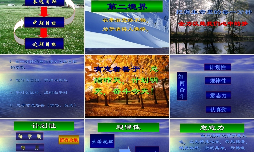 高中主题班会精品课件：信心、励志、奋斗篇：治学三境界，很感人的，很多同学都掉下来眼泪