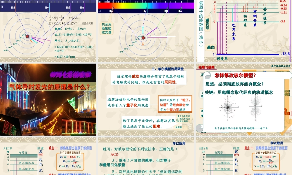 玻尔的原子模型(1)