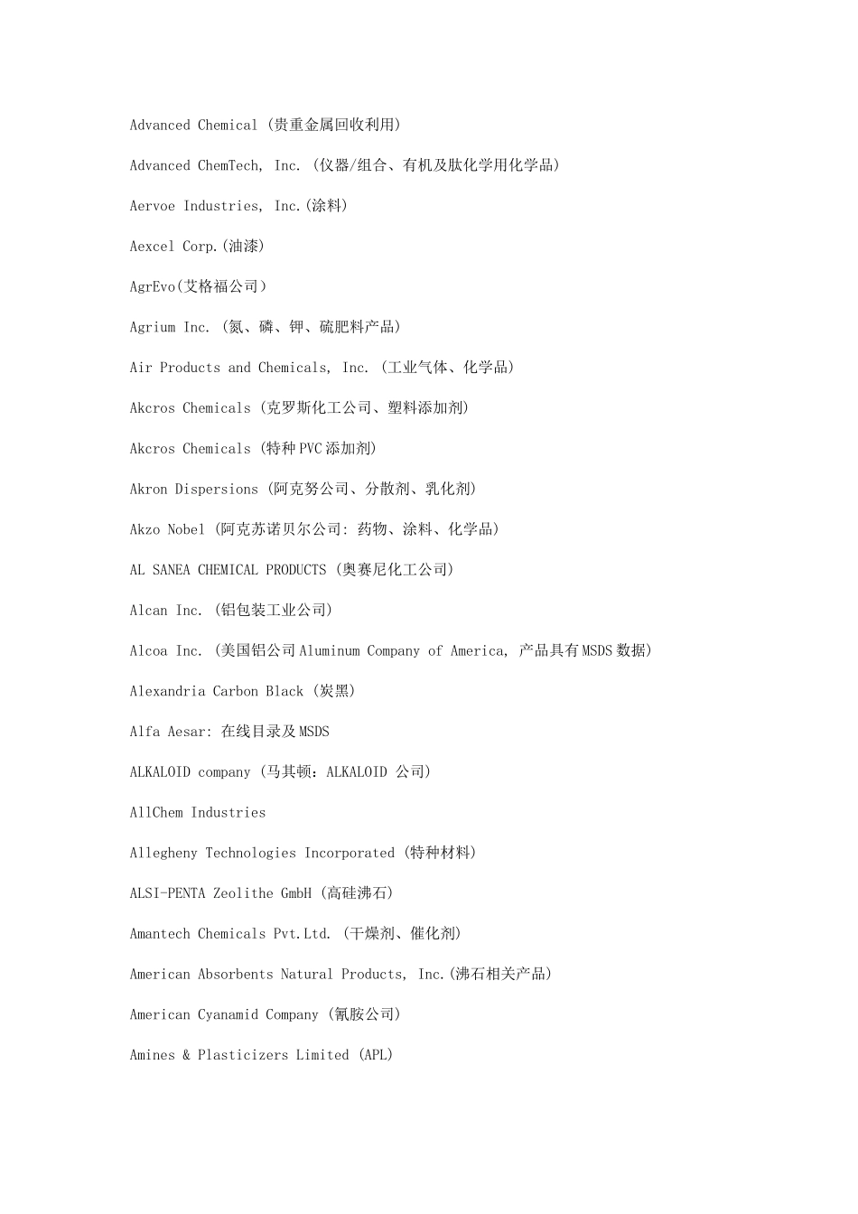化工行业外企全目录_第2页
