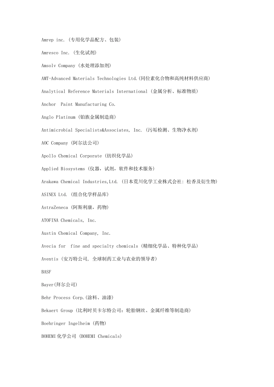 化工行业外企全目录_第3页