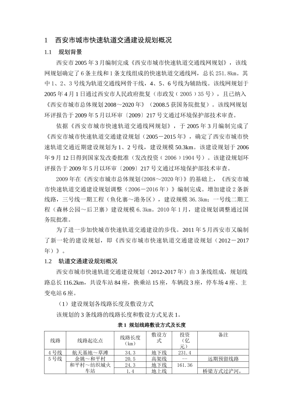 西安市城市快速轨道交通建设规划概况_第1页
