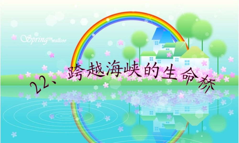 跨越海峡的生命桥完美版