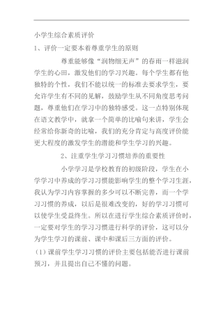 小学生综合素质评价 (2)