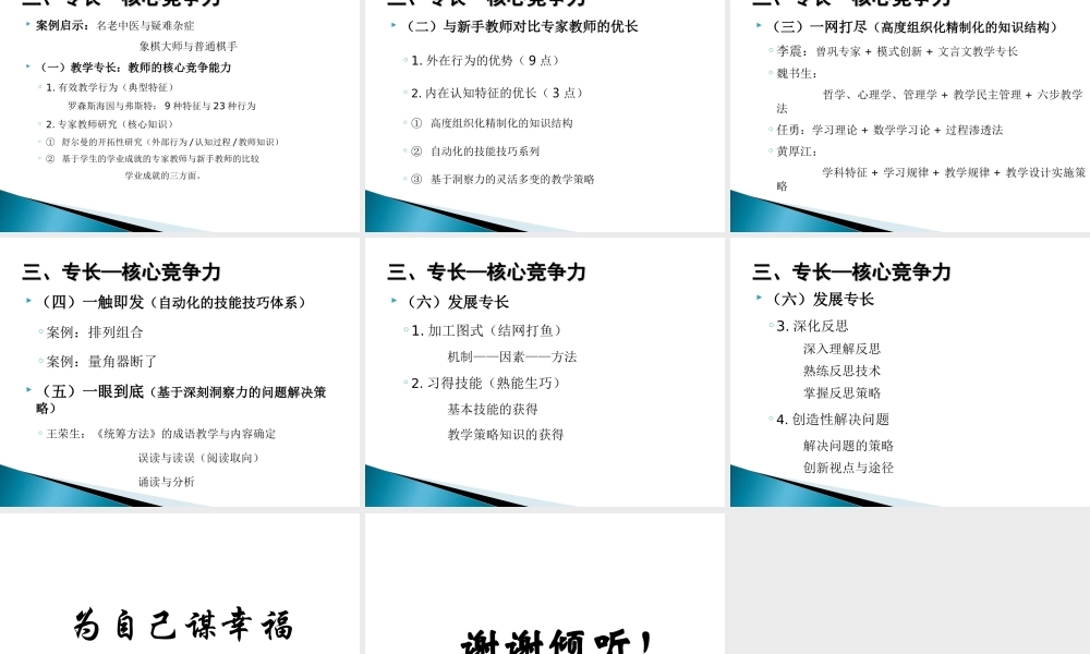 专心专业专长