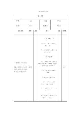 一致性分析对照表 (3)