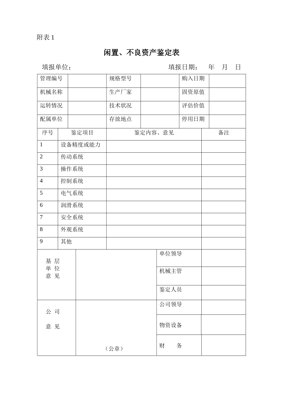 XXXX机械设备标准化表格_第3页