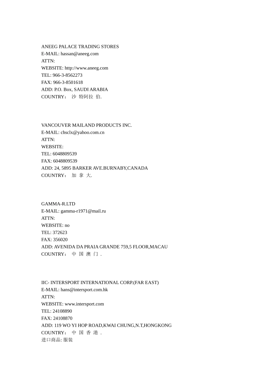 服装外贸客户001_第1页