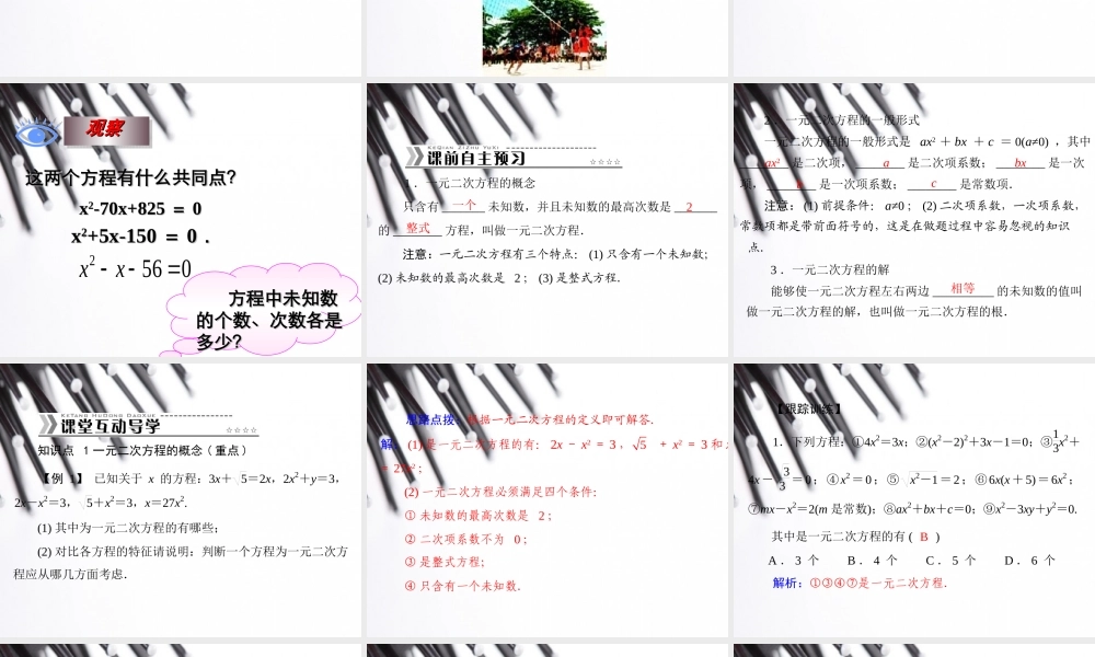 一元二次方程课件