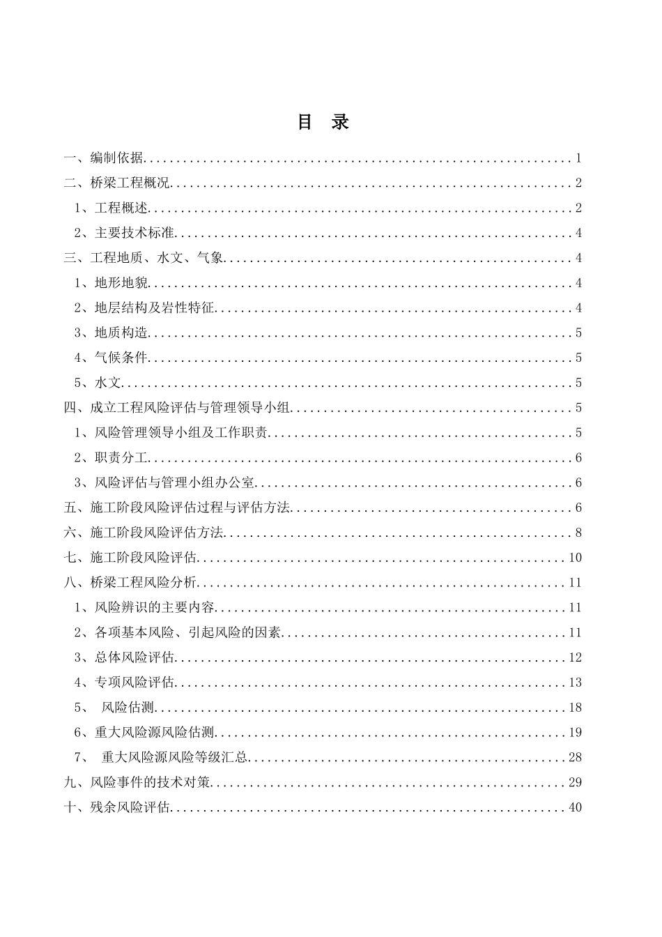 桥梁施工总体安全风险评估报告书_第1页