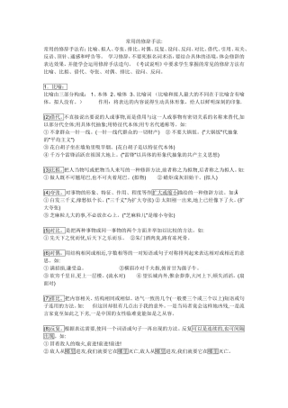 常用的修辞手法