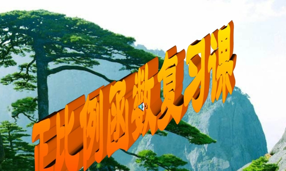 东海中学正比例函数复习