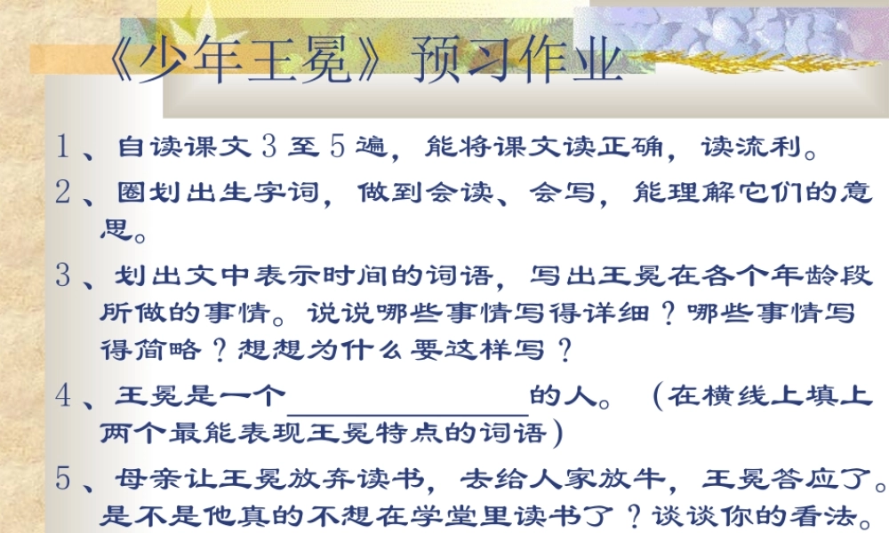 《少年王冕》课件