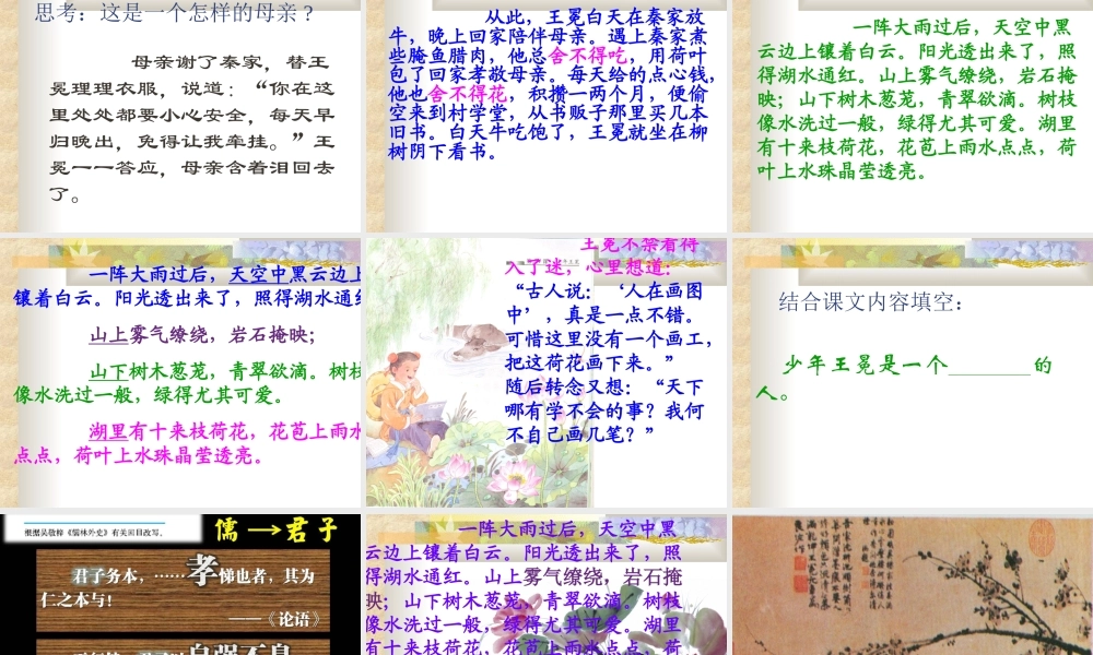 《少年王冕》课件