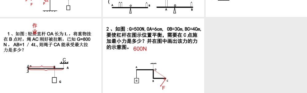 杠杆习题课课件