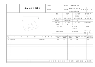 精密平面磨床垂直进给机构壳体机械加工工序卡