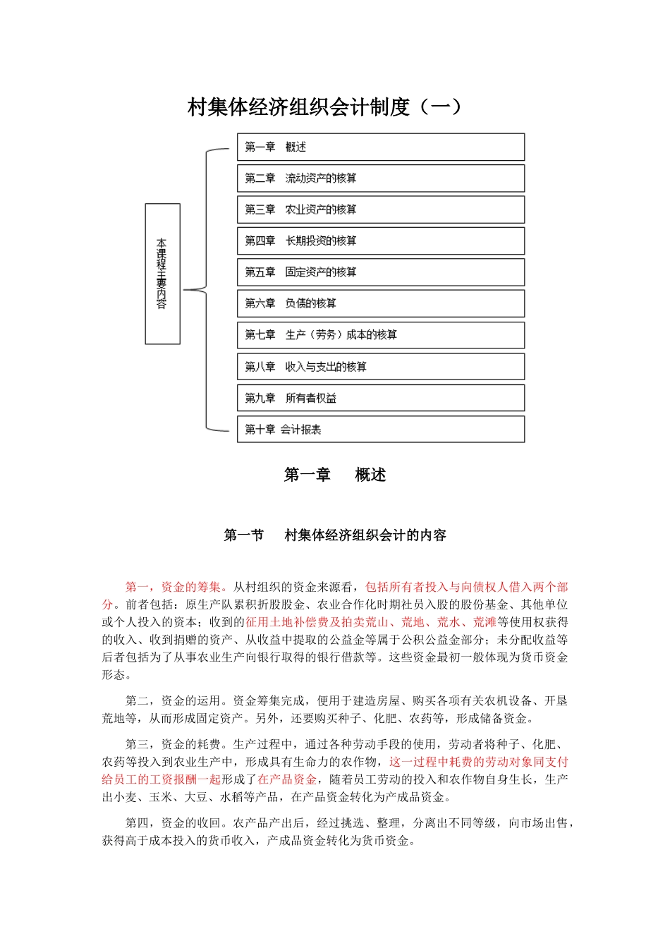 农村集体经济组织经济核算_第1页
