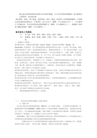 版式家具所使用的基本材料为中密度纤维扳