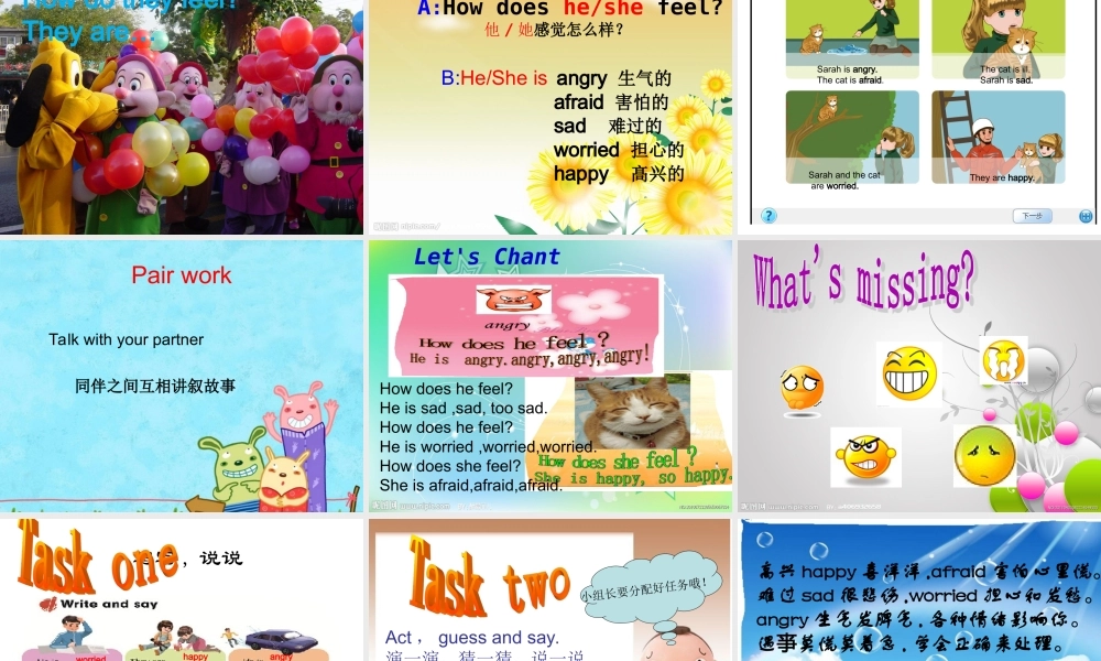 PEP新版小学英语六年级上册unit6How_do_you_feel_A_Let's_learnPPT