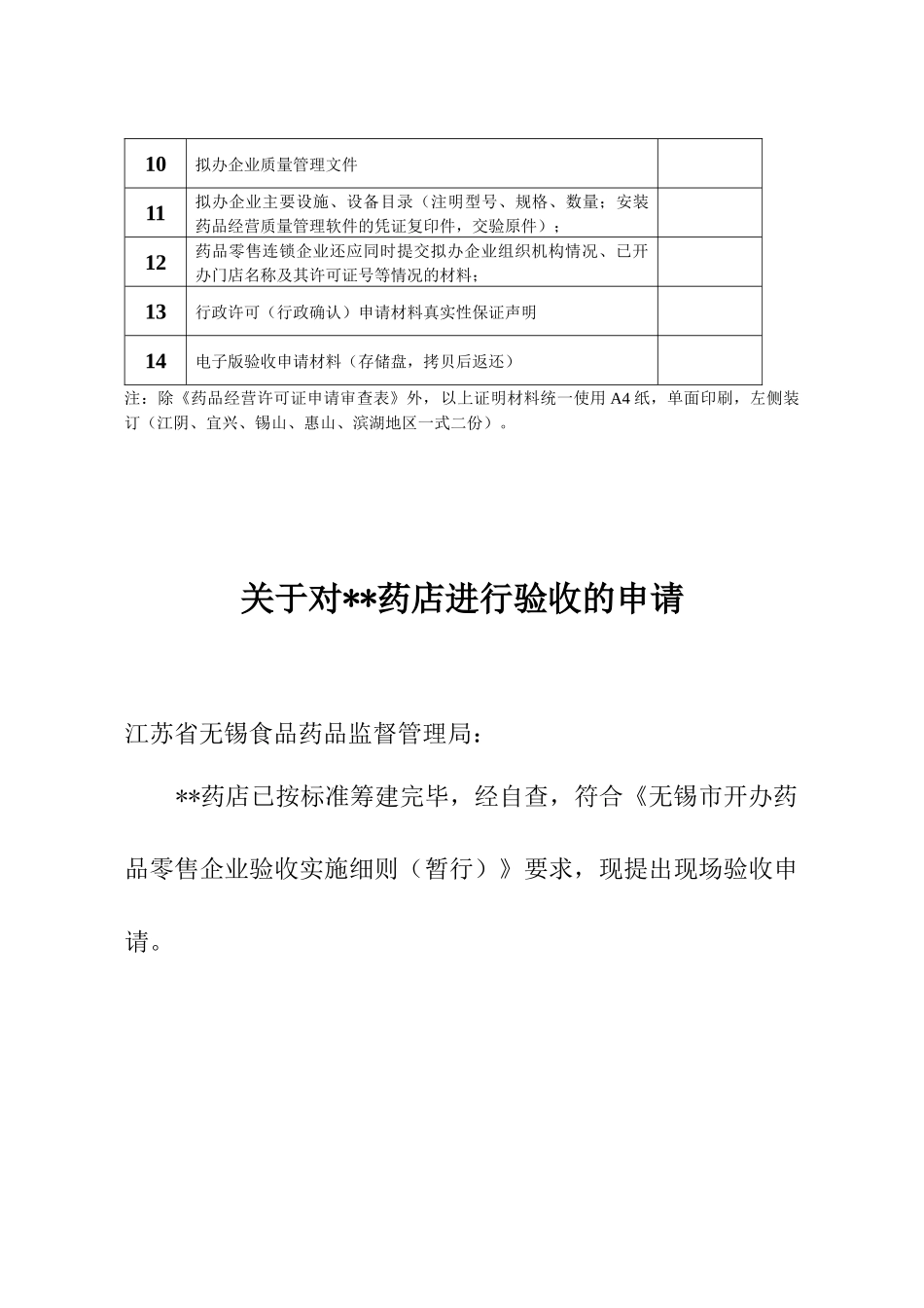 药品零售企业验收申请材料样本_第3页