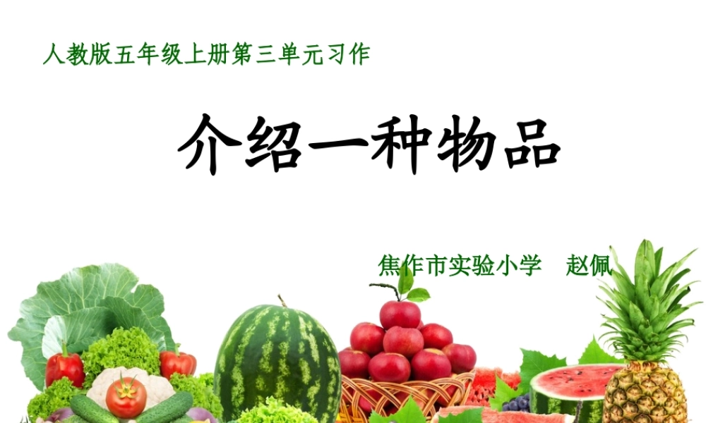 介绍一种物品指导课—赵佩