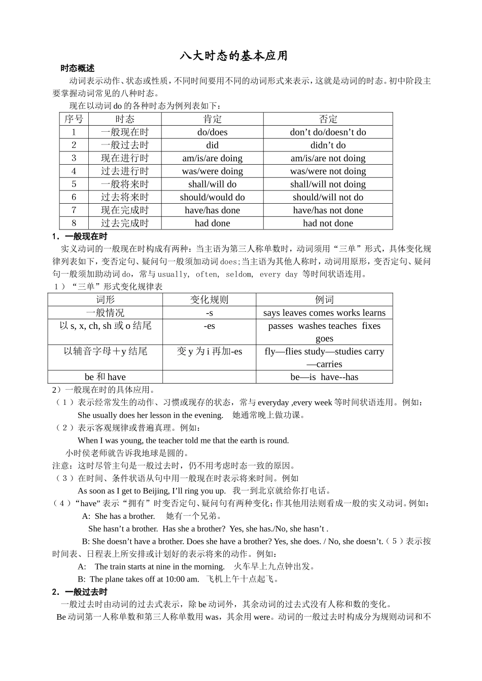 八大时态总结_第1页
