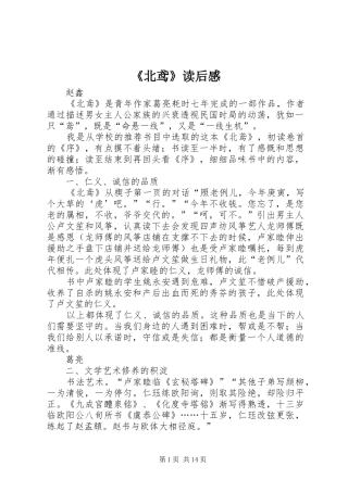 《北鸢》读后感