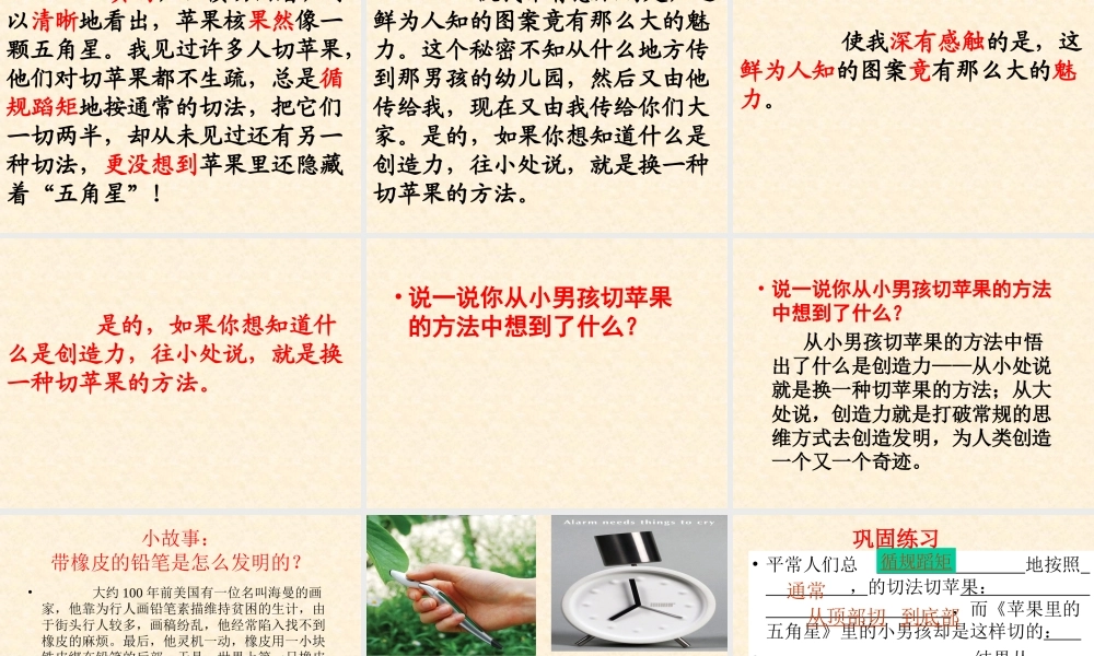 《苹果里的五角星》课件 (2)