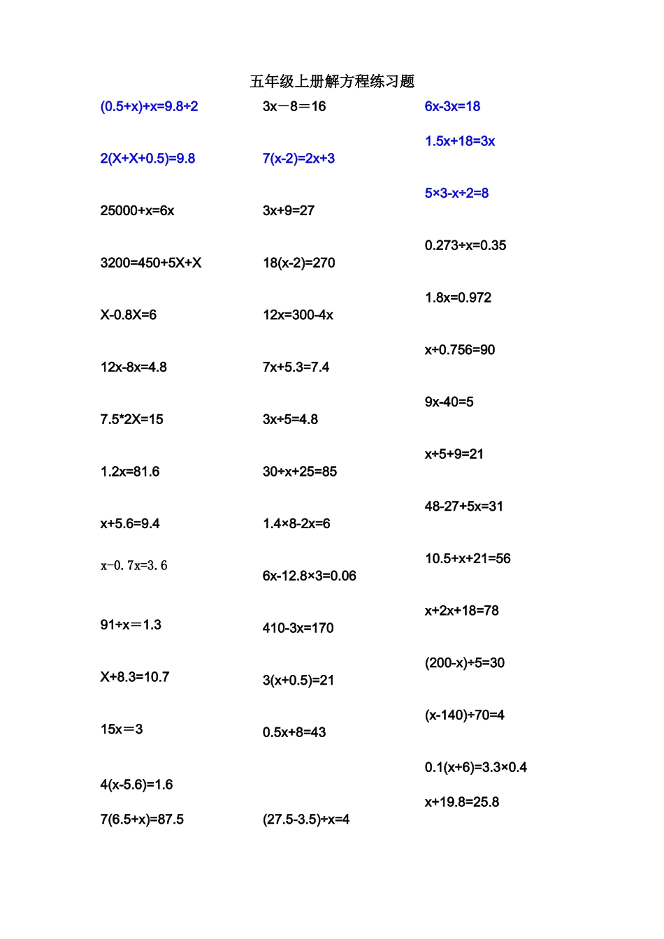 五年级上册解方程练习题)[1]_第1页