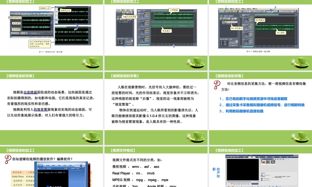音频视频信息的采集与加工
