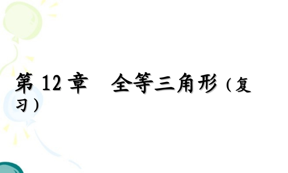 《全等三角形》复习课件1