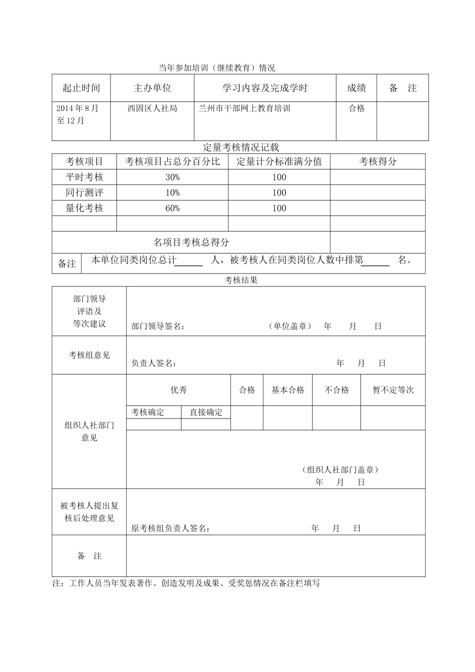 考核样表 (2)_第2页