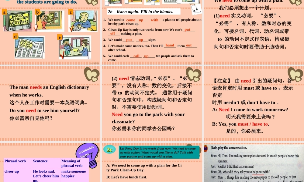 2014春最新人教版Unit2_I'll_help_to_clean_up_the_city_parks全单元课件 (2)