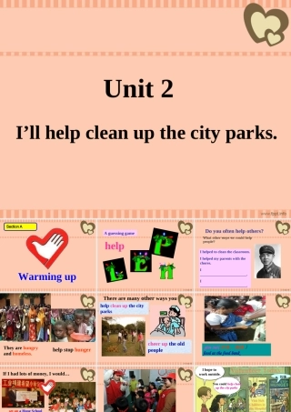 2014春最新人教版Unit2_I'll_help_to_clean_up_the_city_parks全单元课件 (2)