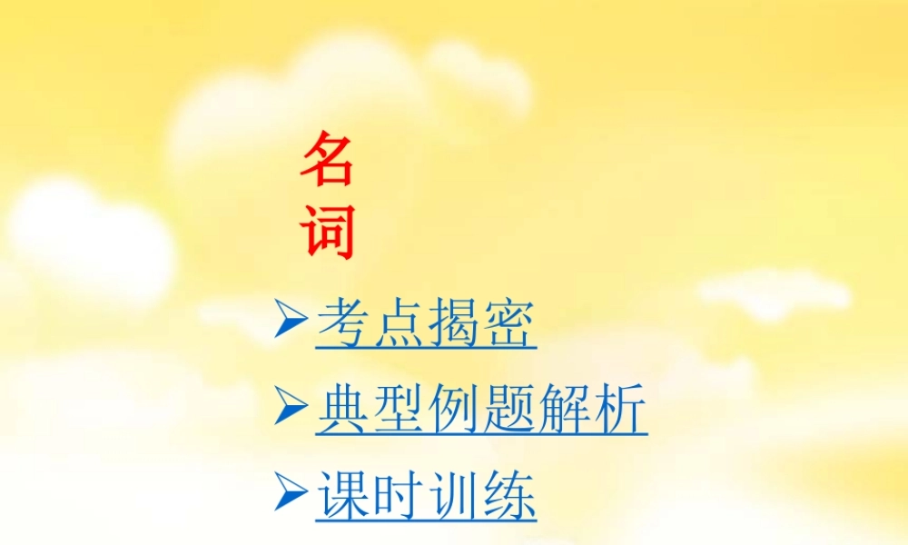中考复习——名词课件2