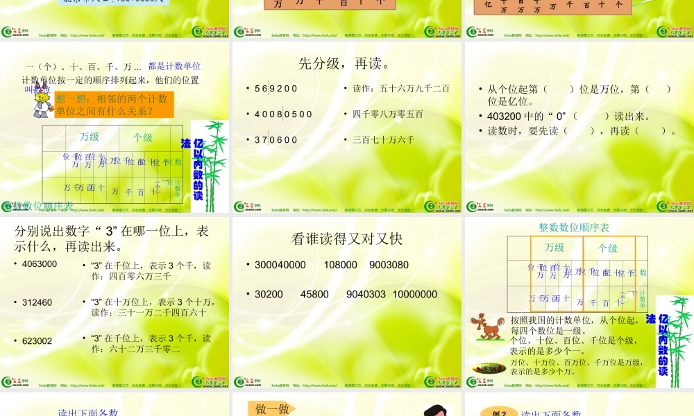 四年级数学亿以内数的认识2