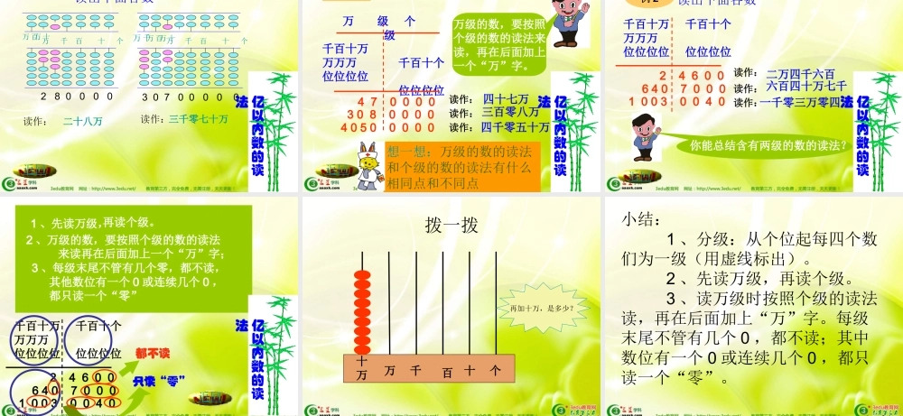 四年级数学亿以内数的认识2