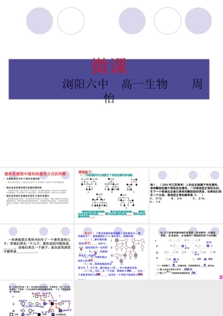 遗传系谱图说明文档