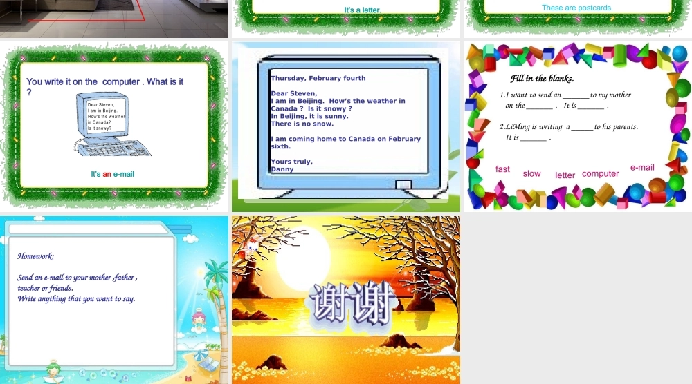 冀教版五年级英语下册Unit3_Lesson22_Sending_an_E-mail_PPT课件