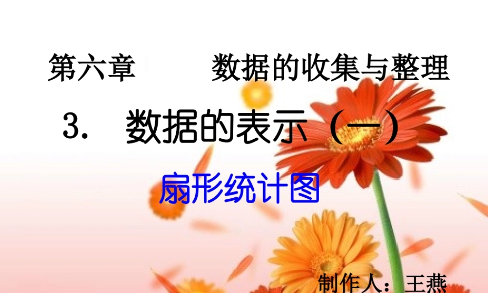 数据的表示扇形统计图