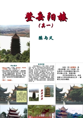 《登岳阳楼》课件