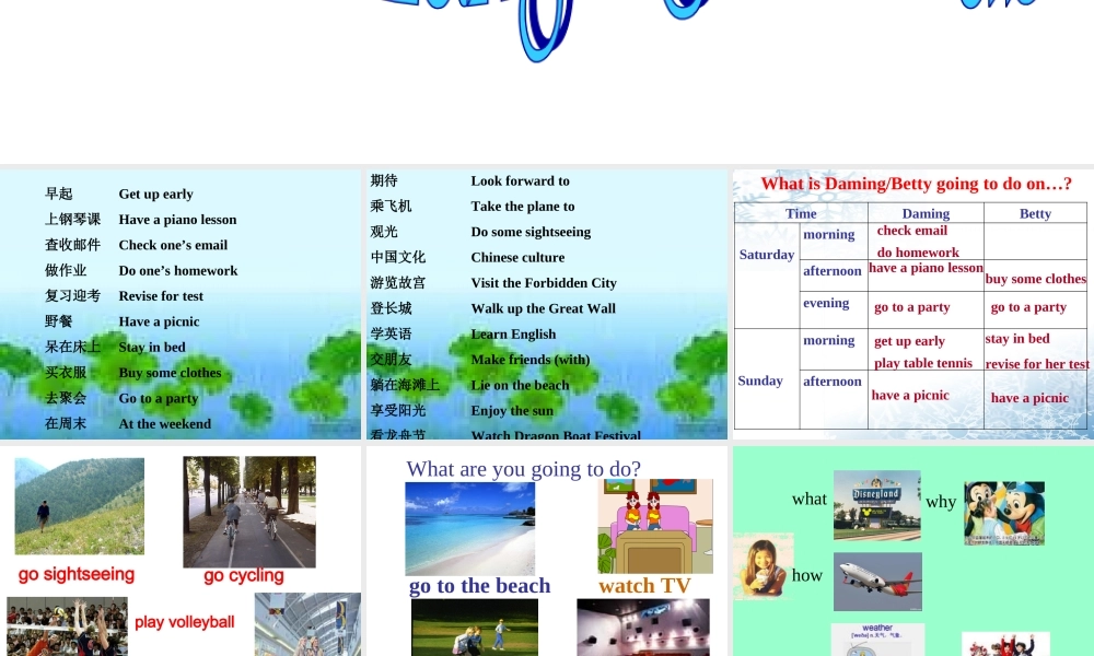 外研社七年级英语下册第三模块3第三单元
